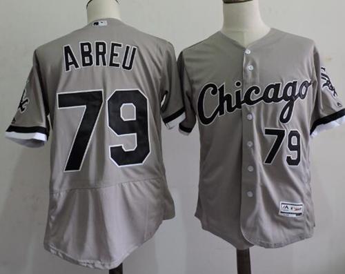 White Sox #79 Jose Abreu Grey Flexbase Authentic Collection Stitched MLB Jersey